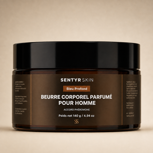 Bleu Profond — packaging Sentyr Skin 140 g