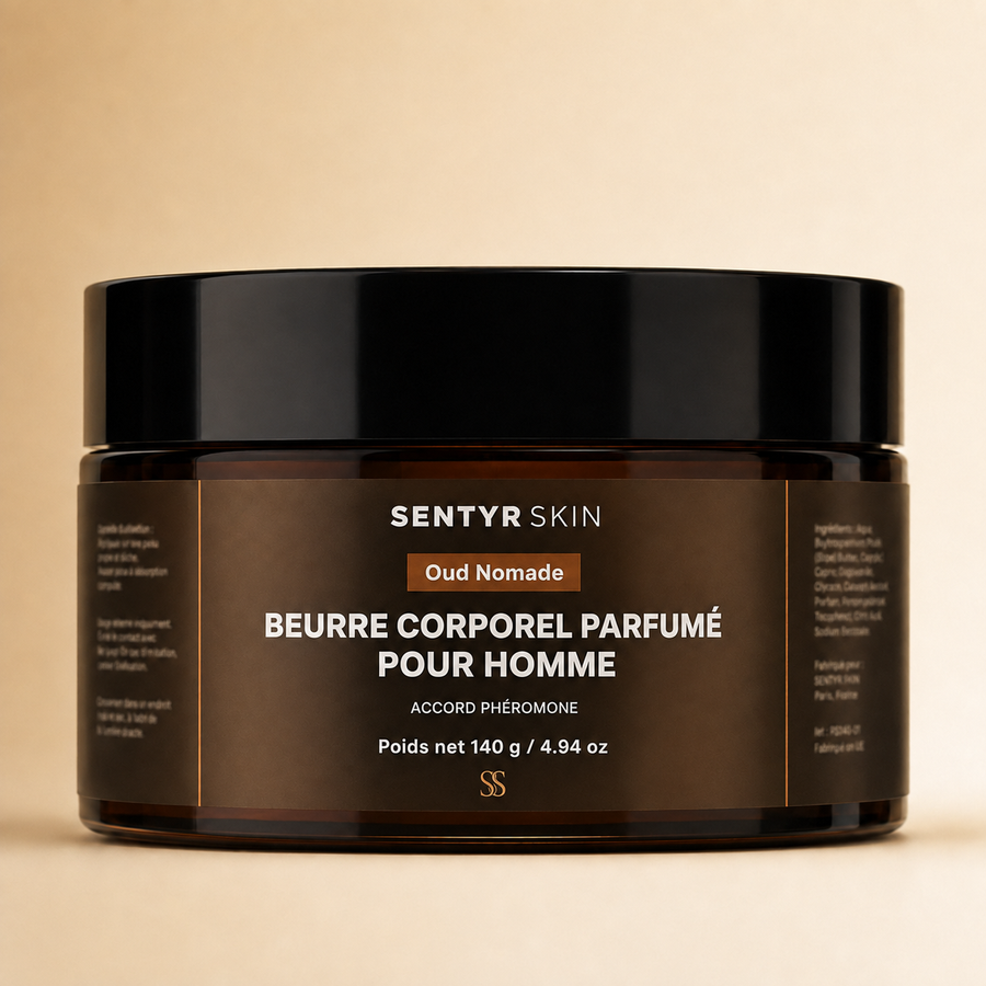 Oud Nomade — packaging Sentyr Skin 140 g