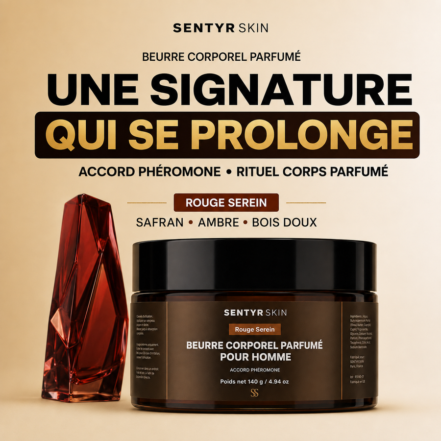Rouge Serein — signature parfumée Sentyr Skin